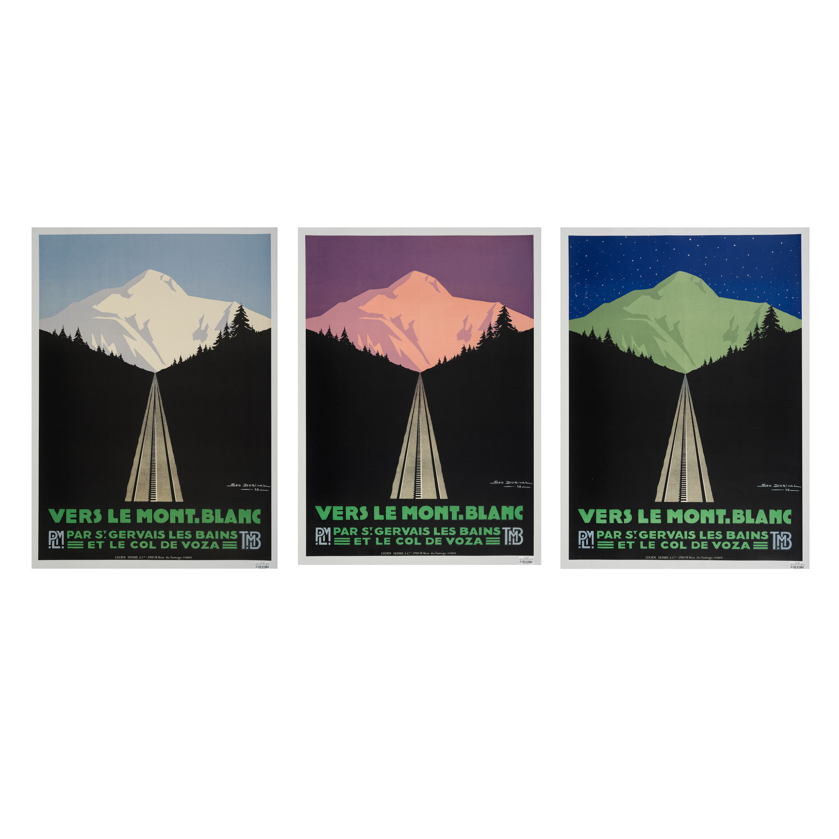 VERS LE MONT-BLANC. PLM . TMB. Morning, Noon and Eve.