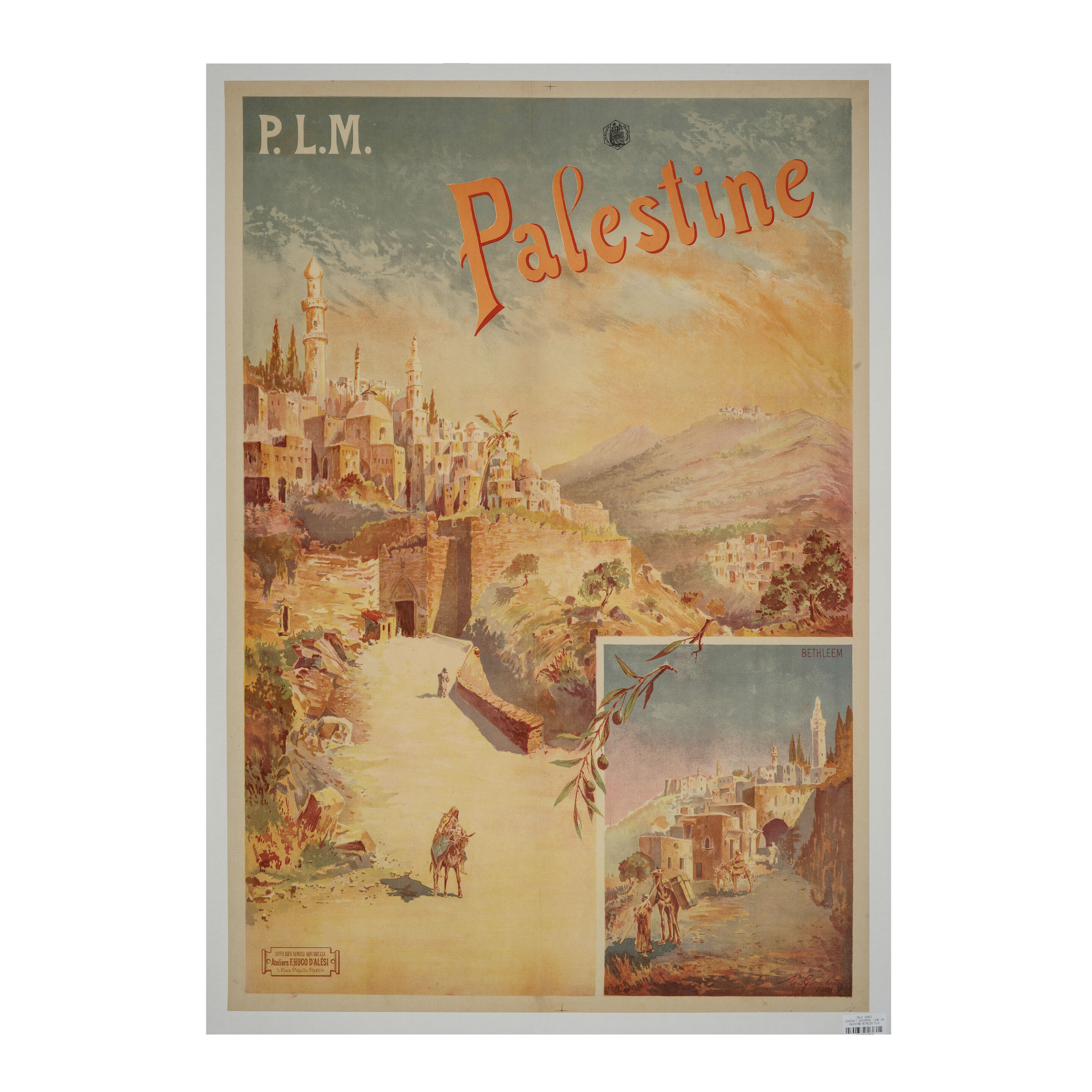 PALESTINE BETHLEEM. P.L.M.