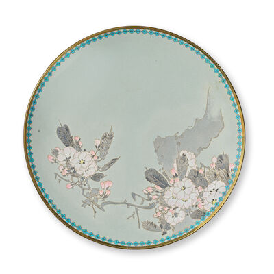A CLOISONNÉ ENAMEL CHARGER Style of Namikawa Sosuke (1847-1910), Meiji period