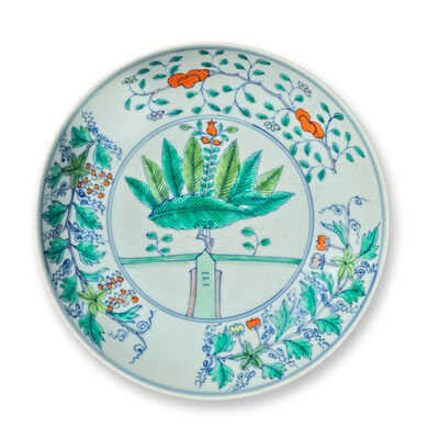 A DOUCAI 'POMEGRANATES' DISH Yongzheng six-character mark, Qing Dynasty