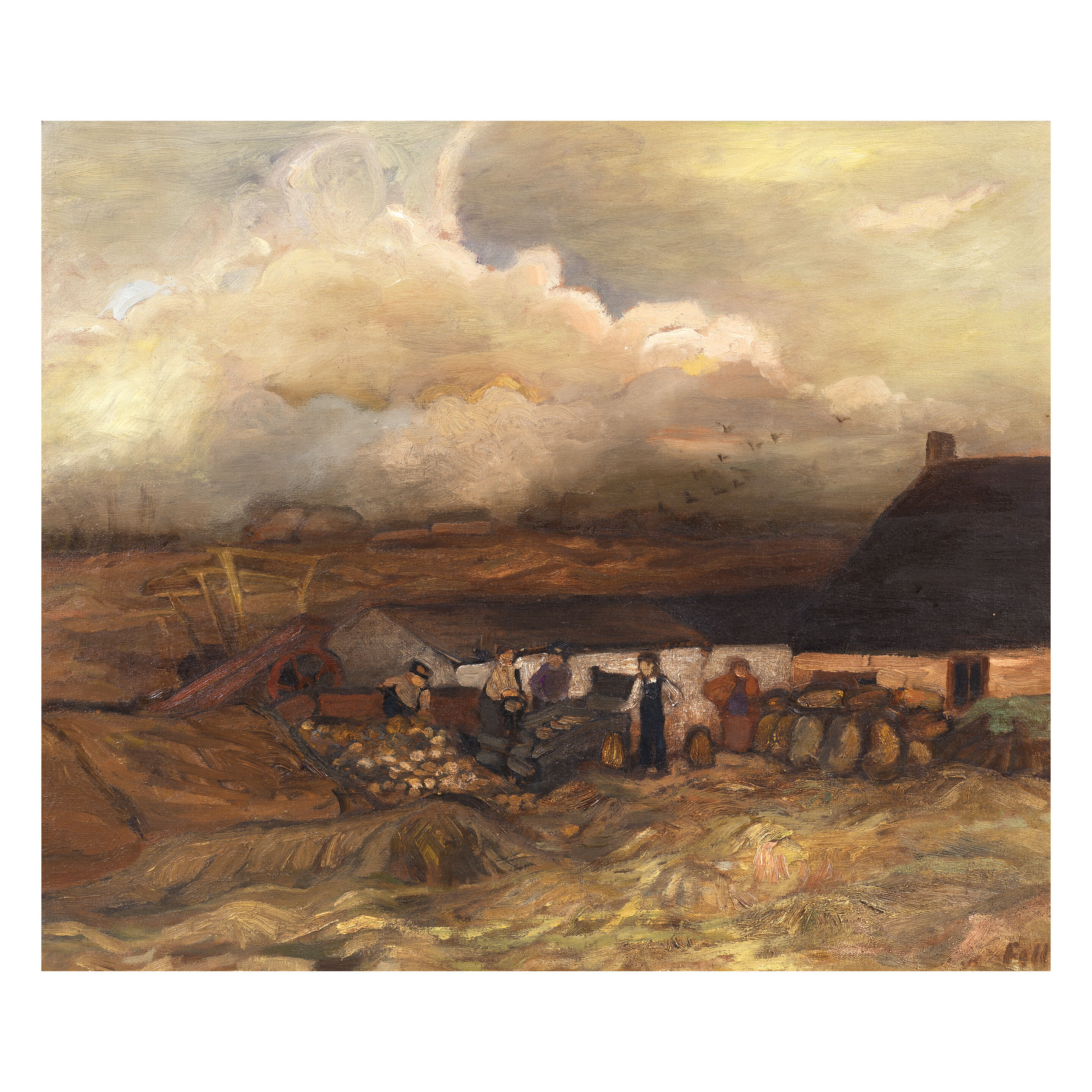 Sorting Potatoes, Yorkshire I 50.8 x 60.5 cm. (20 x 23 3/4 in.)