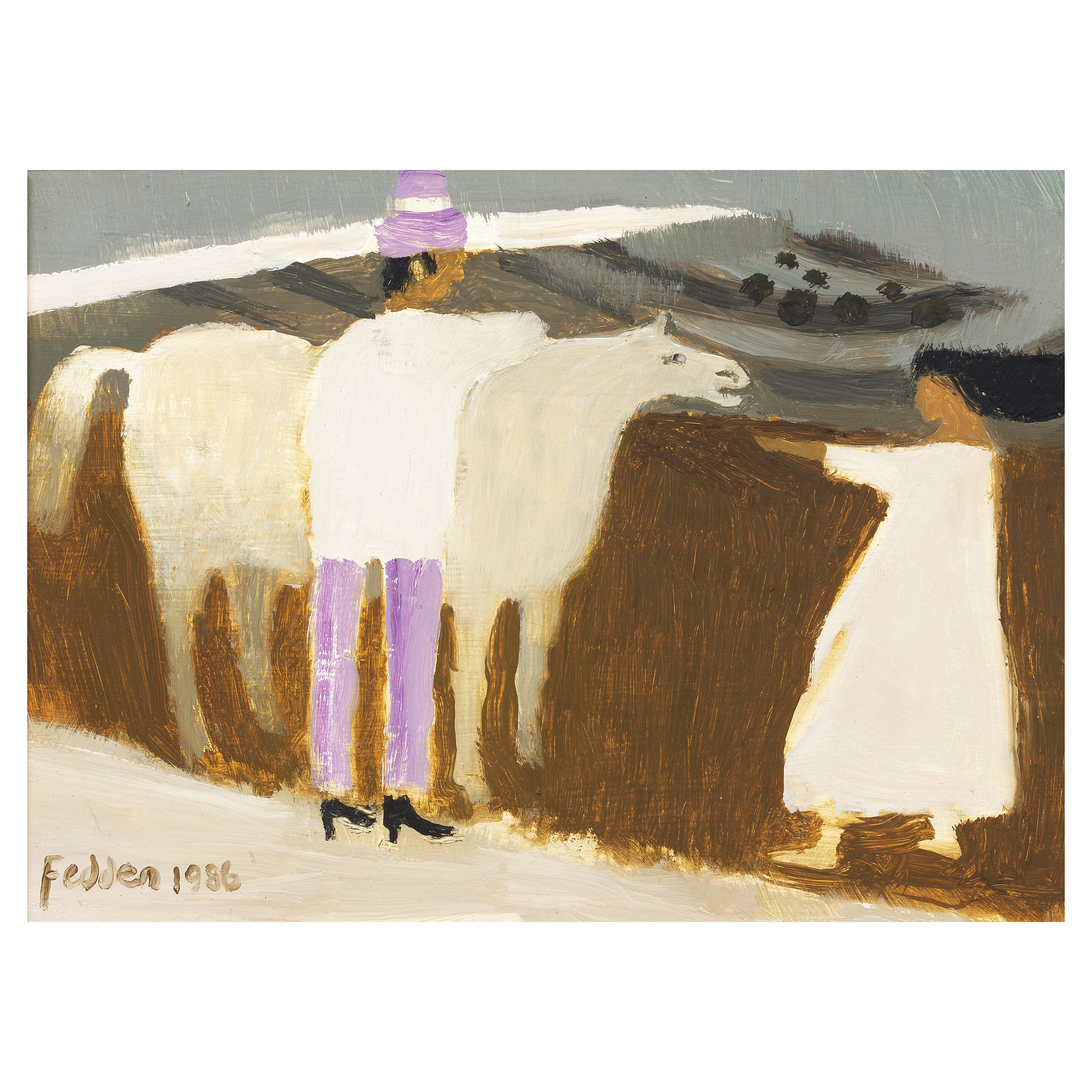 White Horse 15.4 x 20.4 cm. (6 x 8 in.)