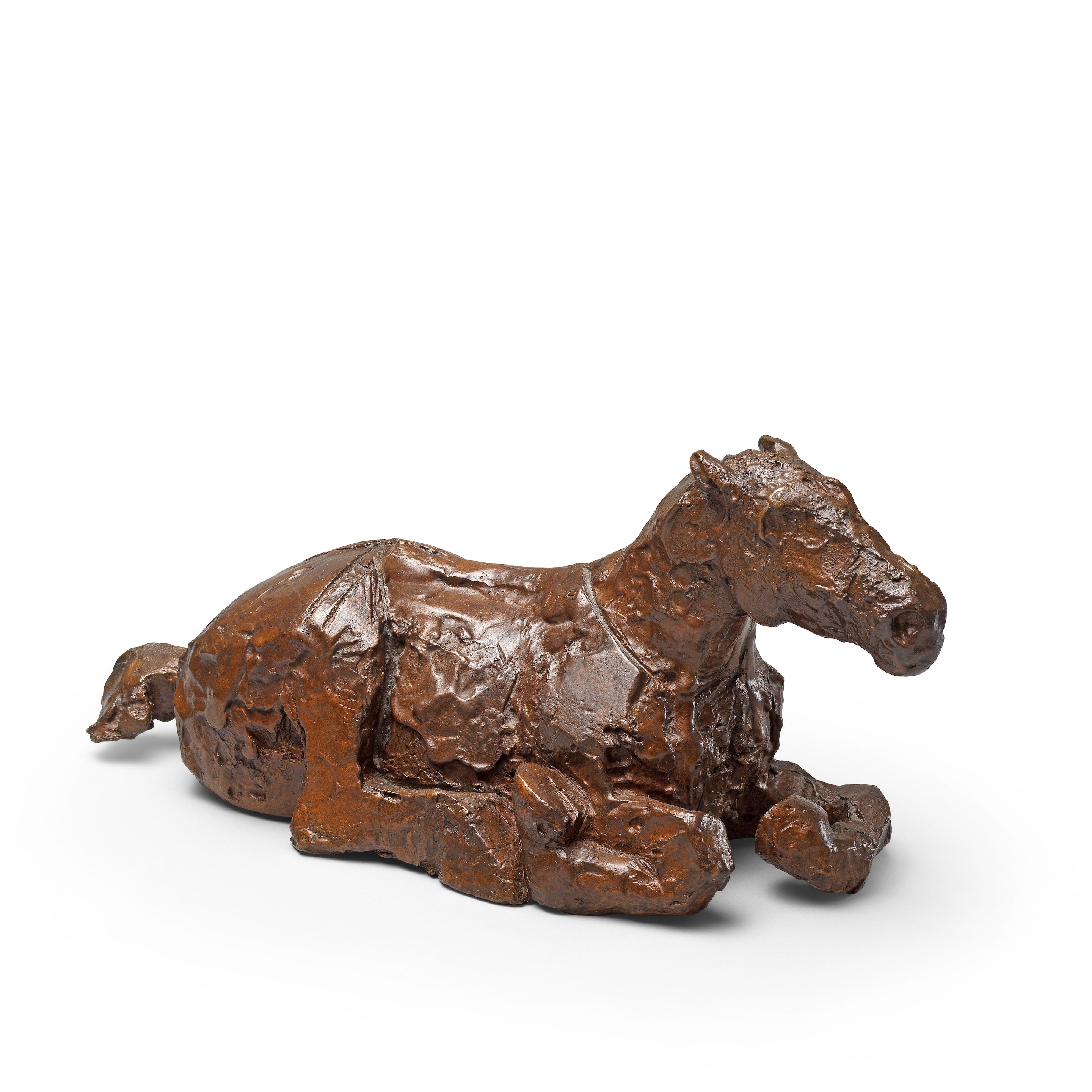 Dame Elisabeth Frink R.A., Small Lying Down Horse 32.4 cm. (12 3/4 in.) wide