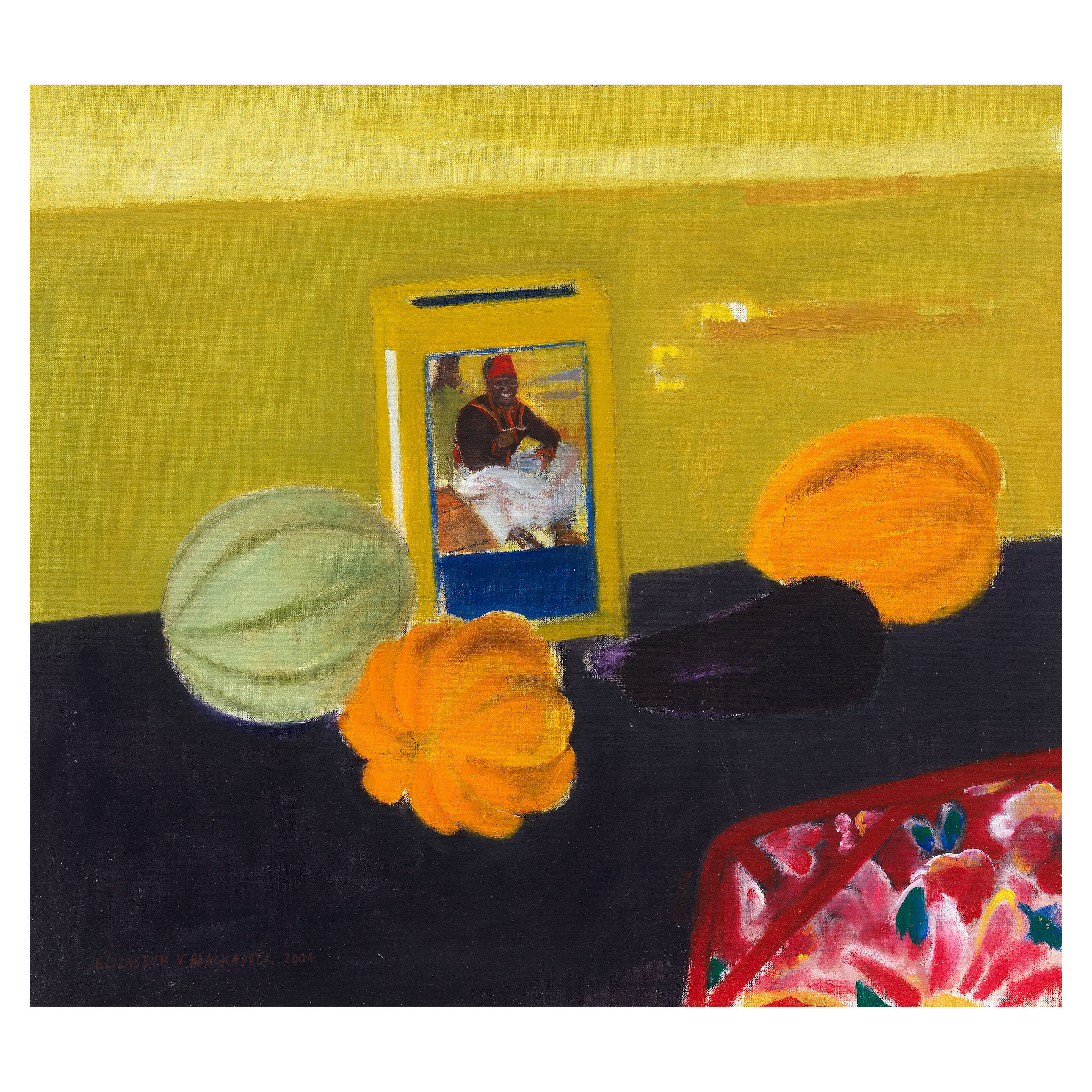 Melon, Squash and Chinese Cloth 45.7 x 50.8 cm. (18 x 20 in.)