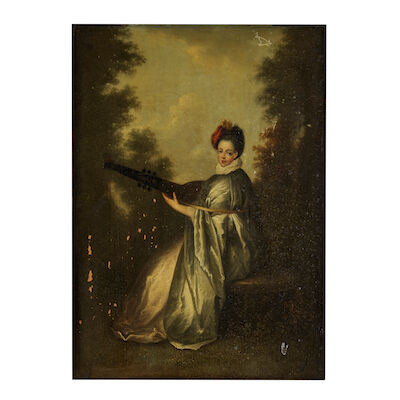 Entourage de Louis Joseph Watteau, dit le Watteau de Lille (Valenciennes 1731-1798 Lille) Musicienne