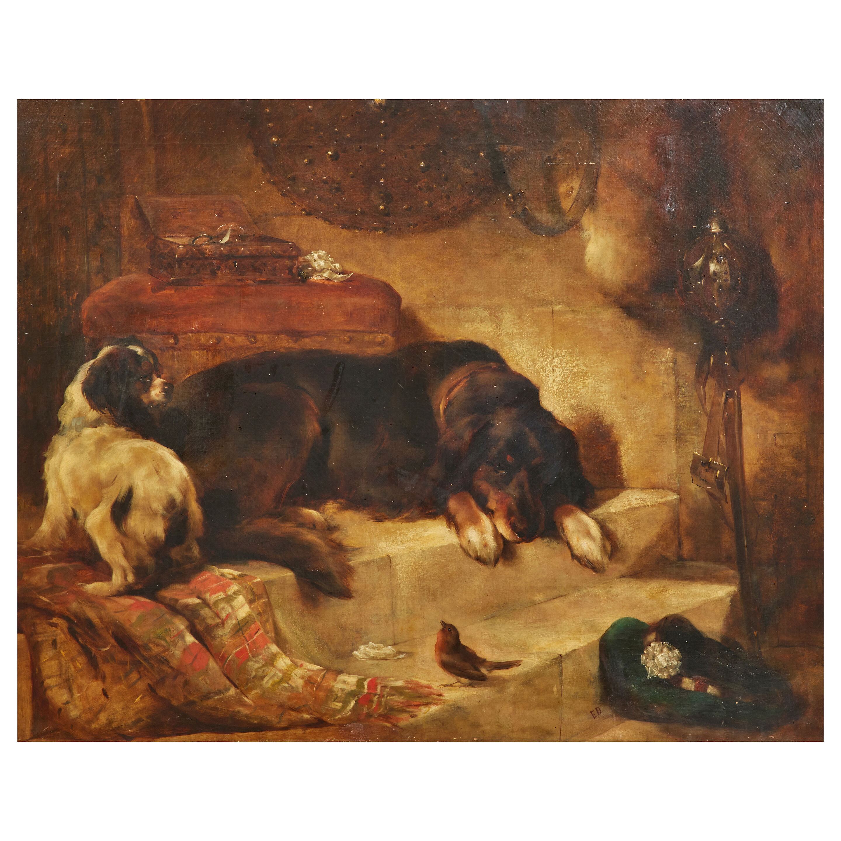 Dogs in Scottish interior
