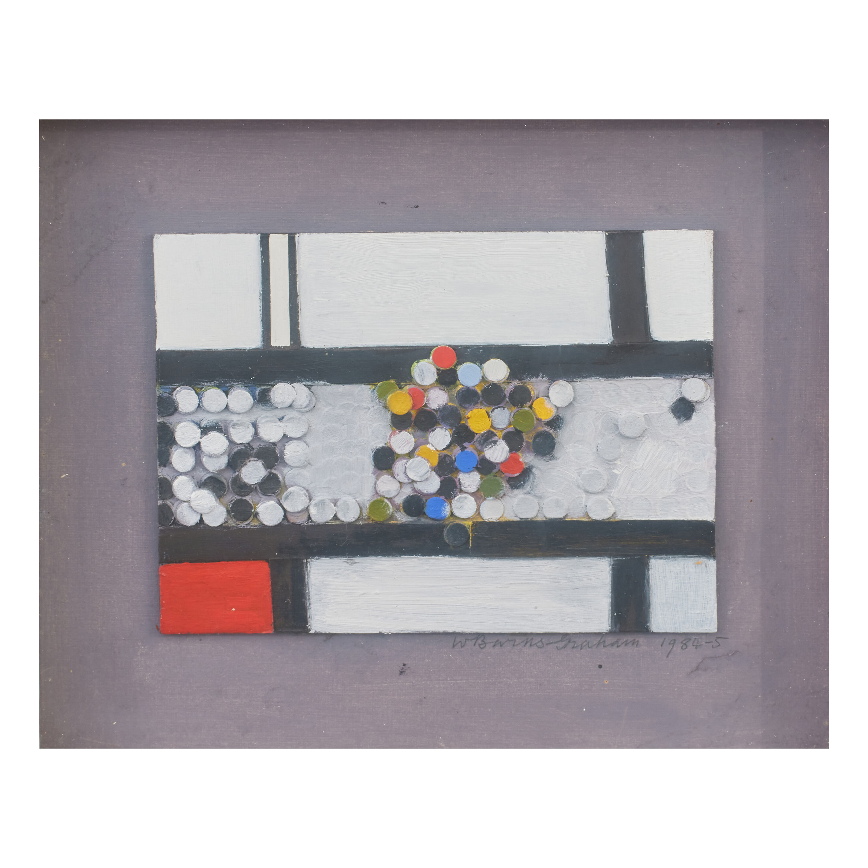 Table Dance (Collage 44) 17 x 20cm (6 11/16 x 7 7/8in) (including painted backing board) WBG cat.no. 44/84/ECOL