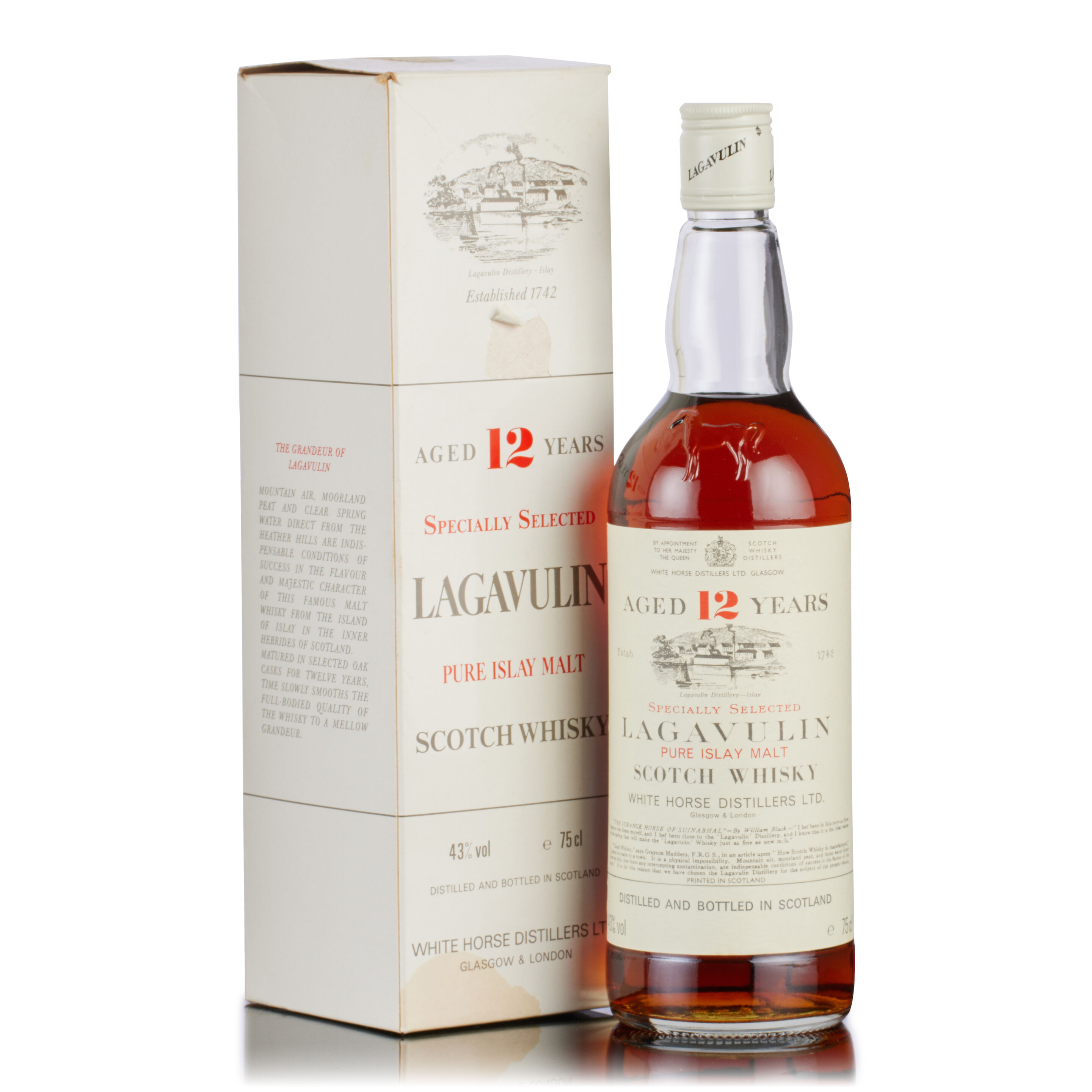 Lagavulin 12 Year Old White Horse (1x 75cl)