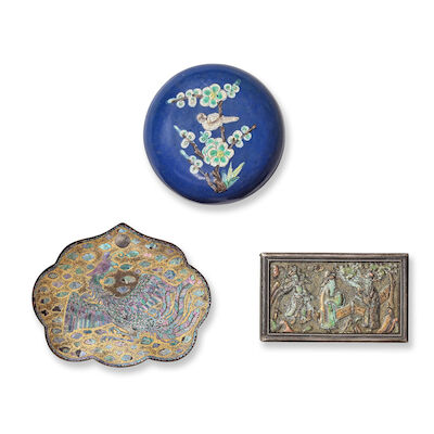 A GROUP OF THREE VARIOUS BOXES Qing Dynasty/Republic period (6)