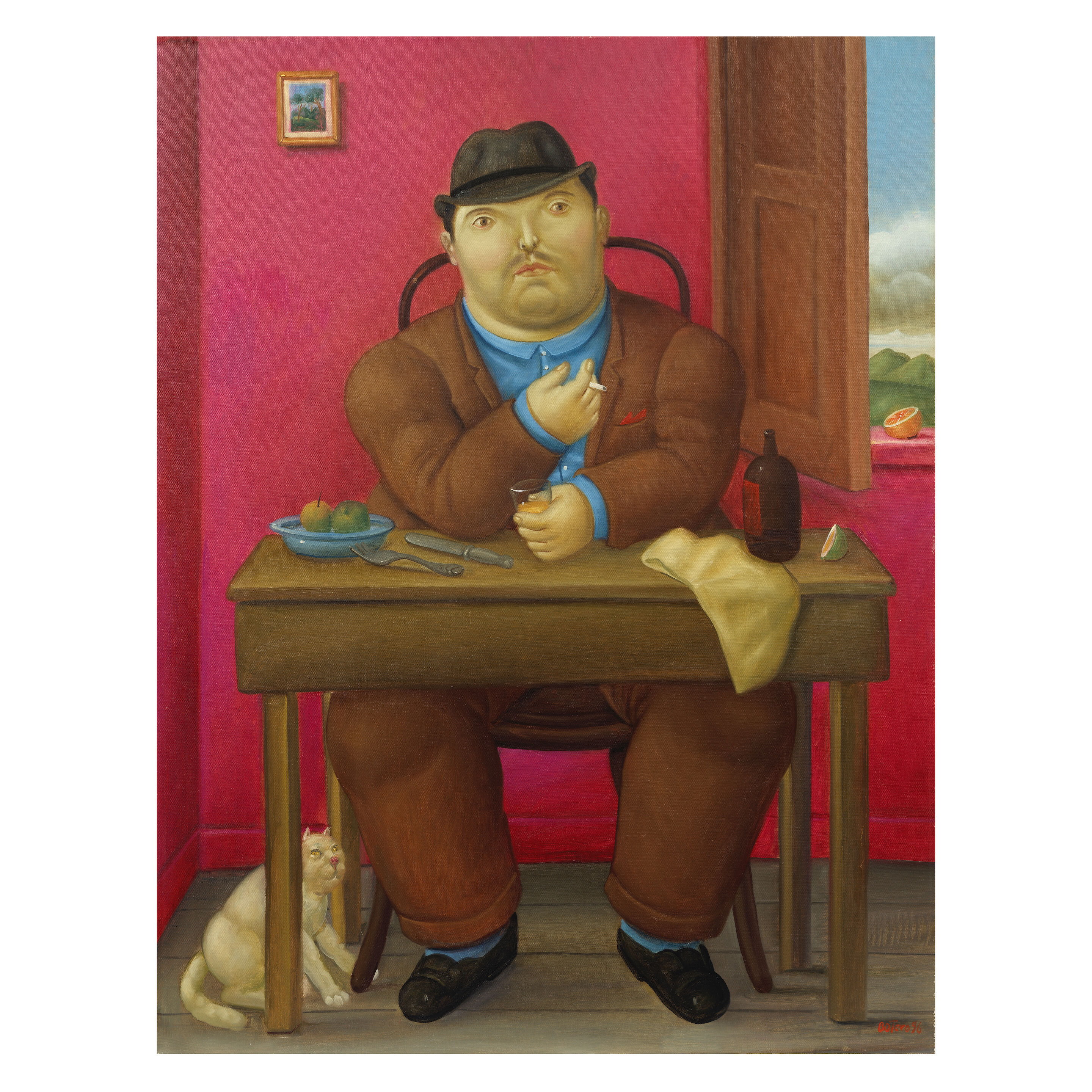 FERNANDO BOTERO, Homme à Table