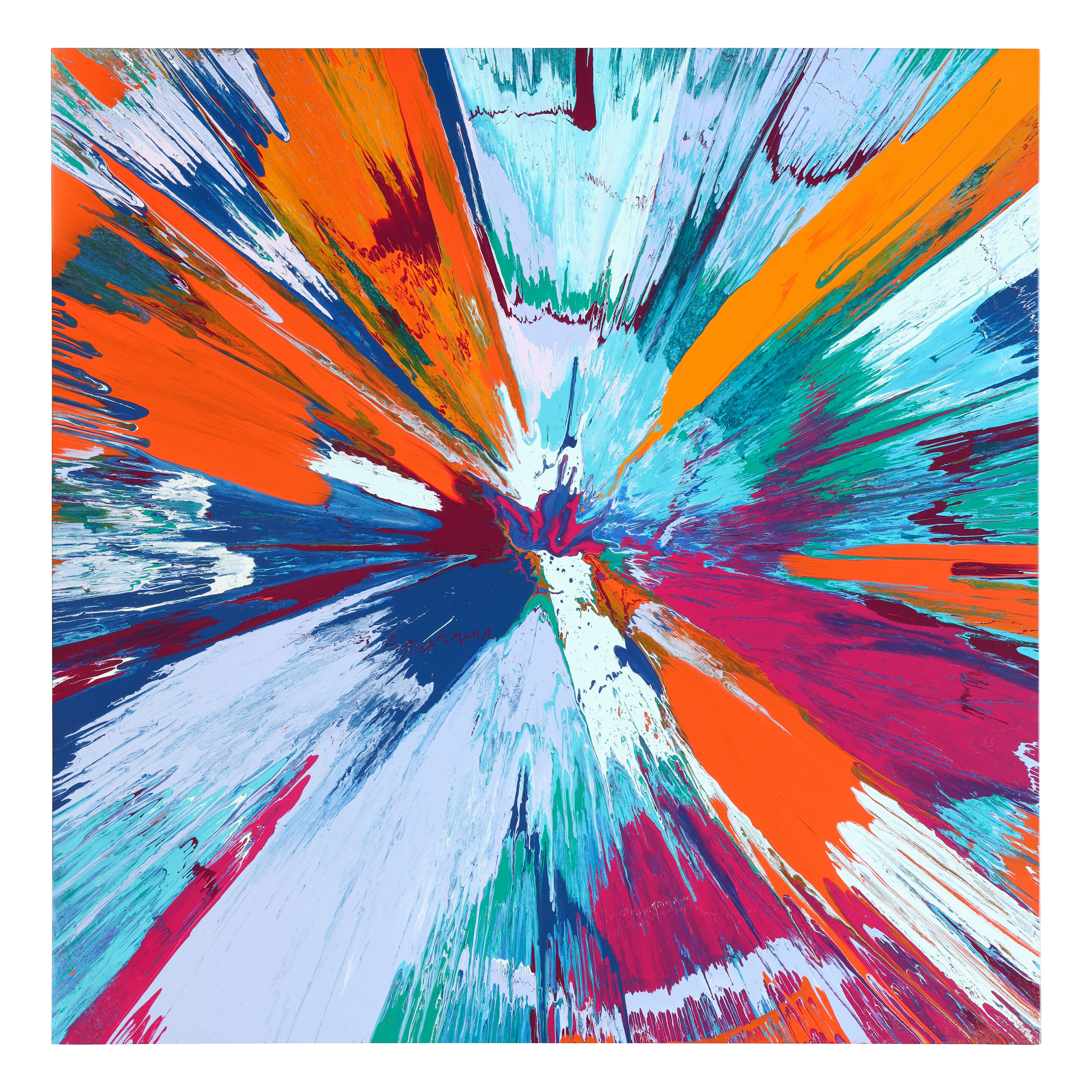 DAMIEN HIRST (B.1965) Beautiful Squashed Orange and Splattered Cherry Painting