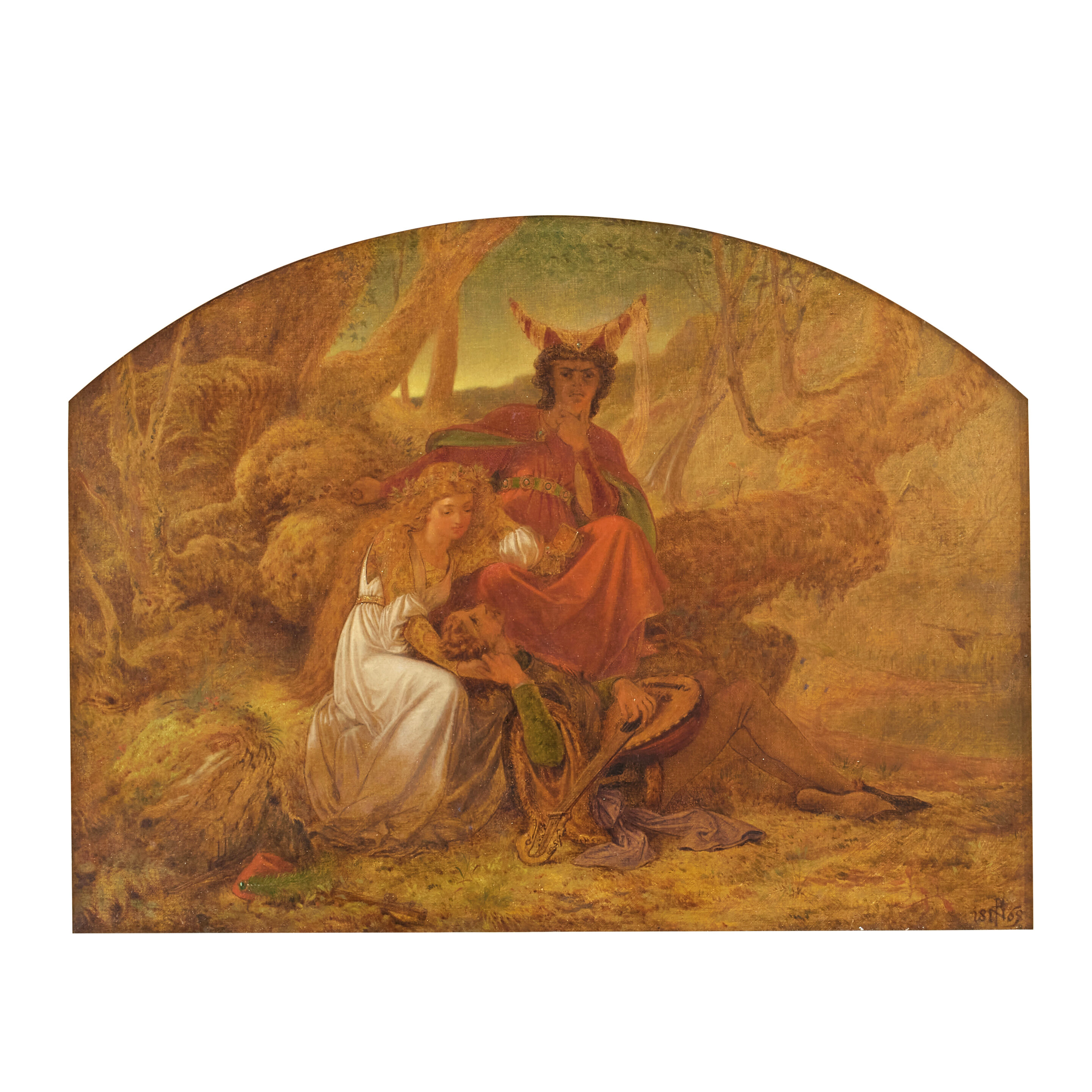 The Cruel Sister 27 x 36 cm (10 5/8 x 14 3/16in) lunette top