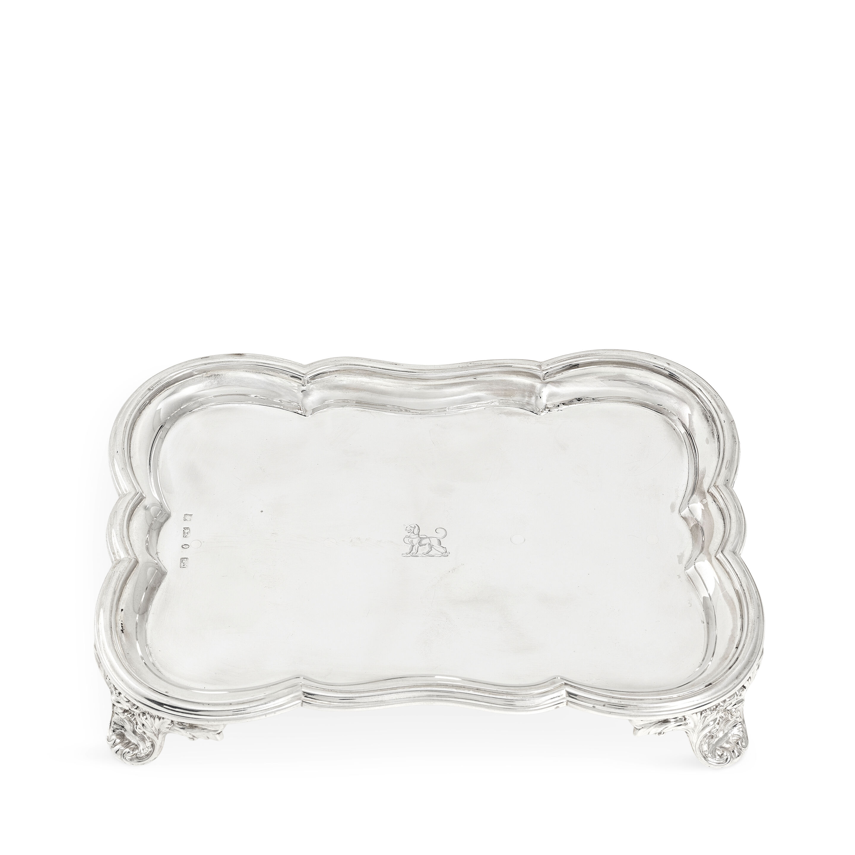 A silver tray Henry Wilkinson & Co Ltd, Sheffield 1839