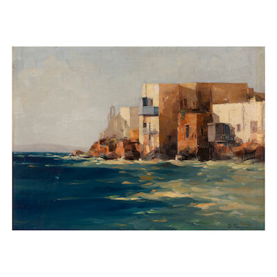 VASSILIS GERMENIS (1896-1966) Vue de Mykonos