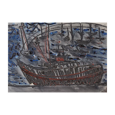 THANOS TSINGOS (1914-1965) Bateau