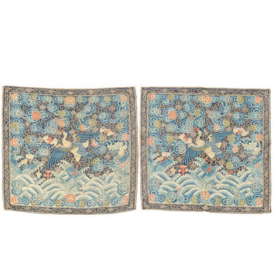 A PAIR OF KESI OFFICIAL'S RANK BADGES OF A MANDARIN DUCK, BUZI Jiaqing (2)