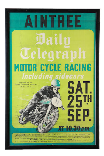 Two English Motorcycle race meeting posters, post-War, (2)