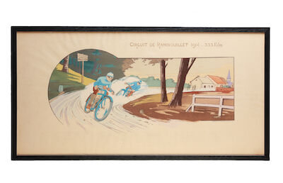 A 'Circuit de Rambouillet 1914' print after H. L. Roowy (Stanley Charles Roowles 1887 - 1966)