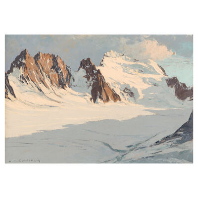 Charles Henry Contencin (French, 1898-1955) Soir sur les Ecrins