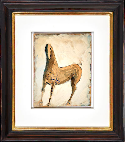 Marino Marini: "Cavallo". Signed Marino 1949. Pencil, ink and tempera on paper. Sheet size 30 x 24 cm. "Cavallo". Signed Marino 1949. Pencil, ink and tempera on paper. Sheet size 30 x 24 cm.